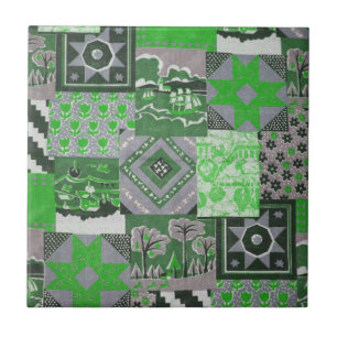 Pachwork Quilt Ceramic Tile Kakelplatta