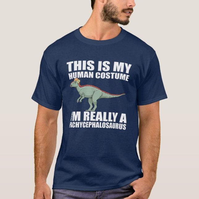 Pachycephalosaurus Costume Design Dinosaur T Shirt (Framsida)