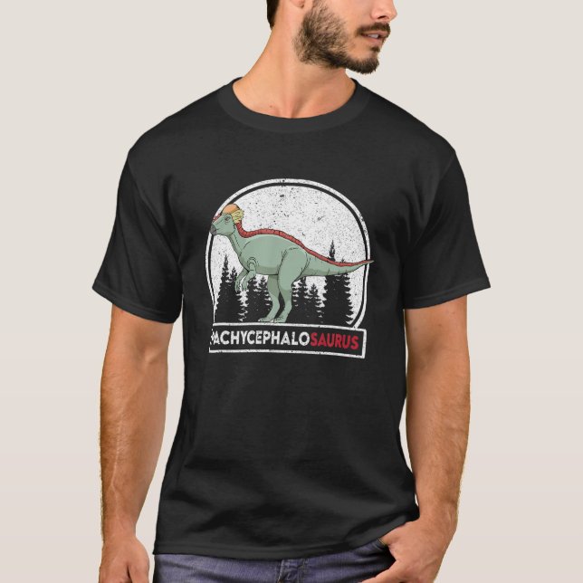 Pachycephalosaurus Design Dinosauer T Shirt (Framsida)