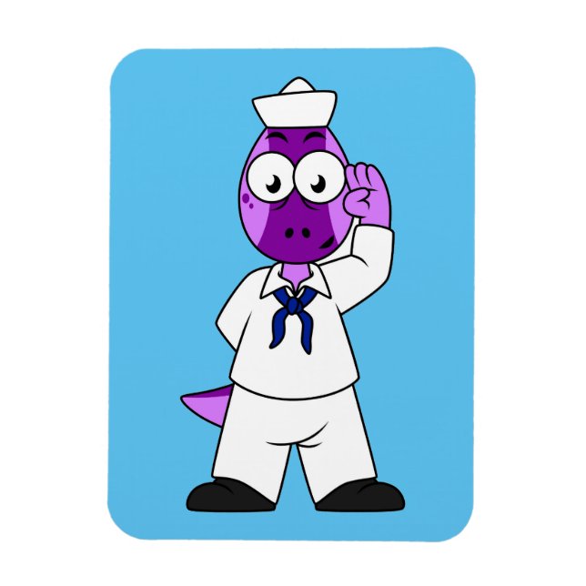 Pachycephalosaurus Dinosaur-sjömannen. Magnet (Vertikal)