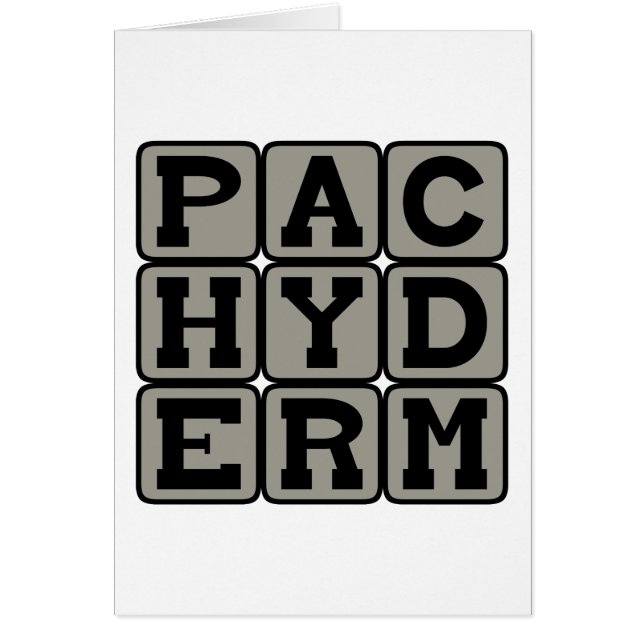 Pachyderm, Elephant Hälsningskort (Framsidan)