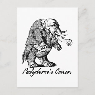 Pachyderms Canon Violin spelar Elephant Fiddle Vykort