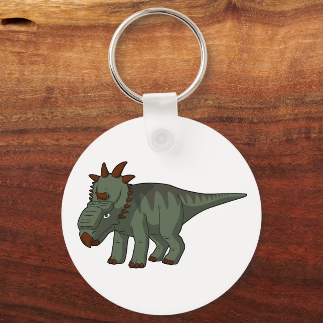 Pachyrhinosaurus Dinosaur Nyckelring (Framsida)