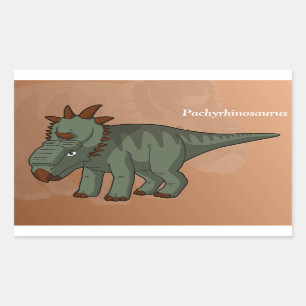 Pachyrhinosaurus Dinosaur Rektangulärt Klistermärke
