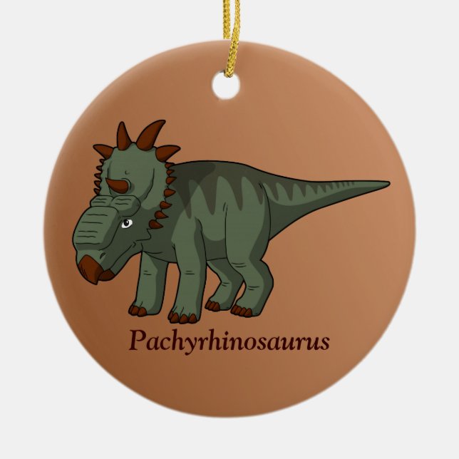 Pachyrhinosaurus Julgransprydnad Keramik (Framsidan)