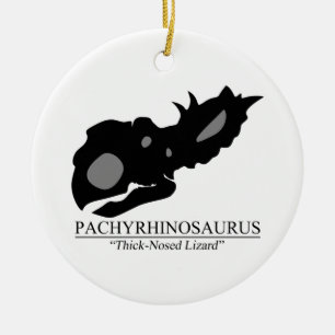 Pachyrhinosaurus Skull Julgransprydnad Keramik