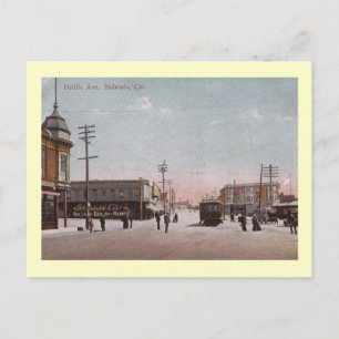 Pacific Ave., Redondo Beach, California Vintage Vykort