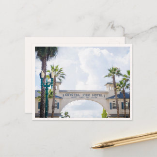 Pacific Beach Crystal Pier Vintage Skylt Foto Vykort