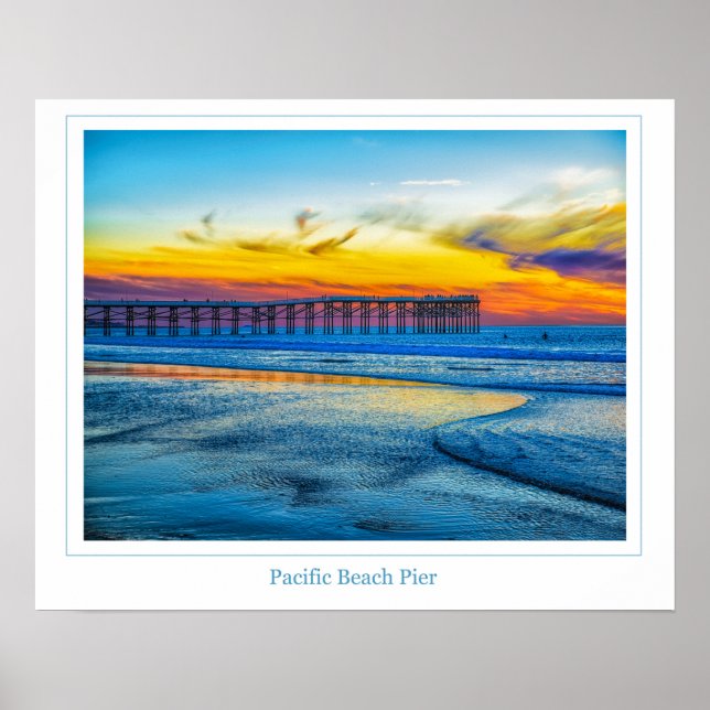 Pacific Beach Pier Poster (Framsidan)