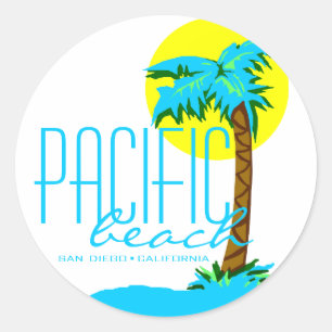 Pacific Beach - San Diego Runt Klistermärke