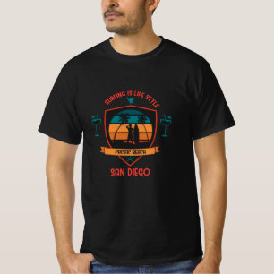 Pacific Beach Surfing San Diego Surfer T Shirt