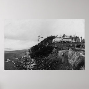 Pacific Beach, WA - Pacific Beach Hotel och Old Poster