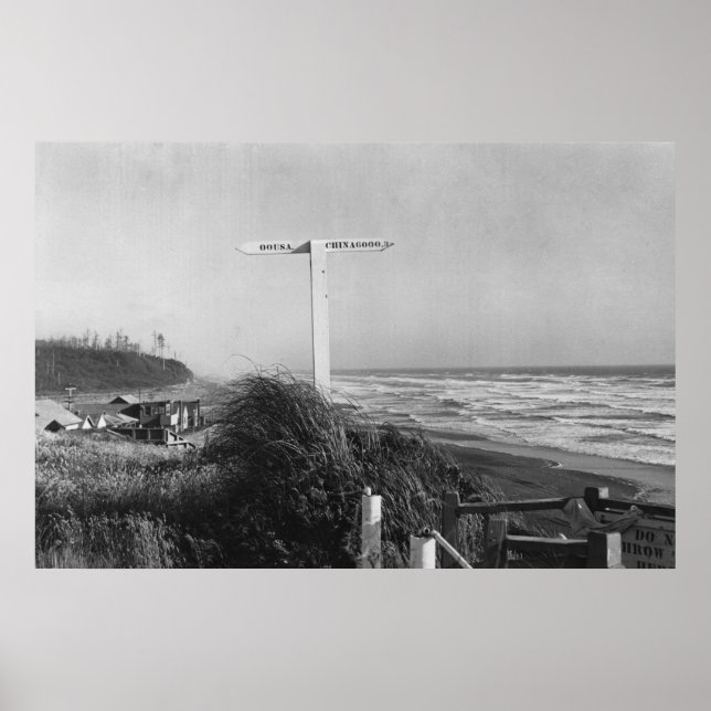 Pacific Beach, WA - Signera Miles till China Poster (Framsidan)