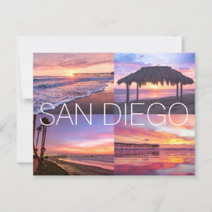 Pacific Beach Windansea Ocean Sunset San Diego Vykort