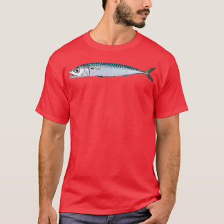 Pacific Chub Mackerel Färg Design T Shirt