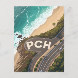 Pacific Coast Highway Flygresear Konst Helg Vykort