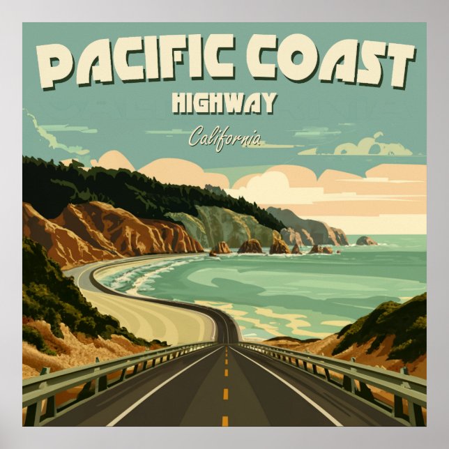 Pacific Coast Highway Vista Poster (Framsidan)