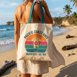 Pacific Coast Surf Canvas Tote Bag Tygkasse