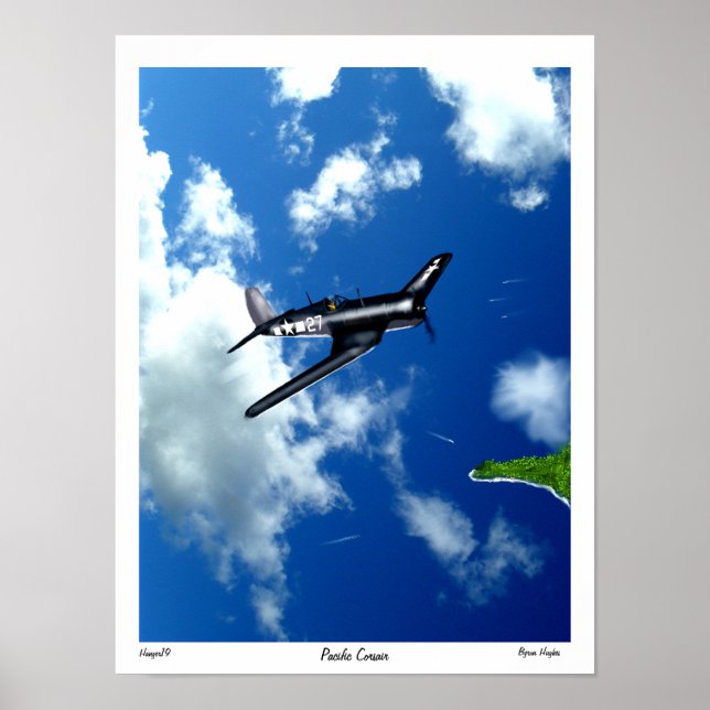 Pacific Corsair över Saipan. Poster (Framsidan)