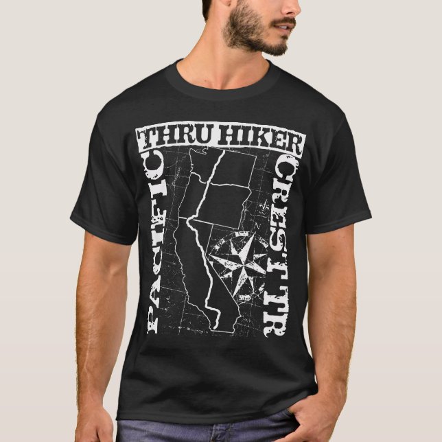 Pacific Crest Trail Genomvandrare Pct Vandring T Shirt (Framsida)