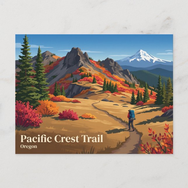 Pacific Crest Trail Oregon Vykort (Framsida)