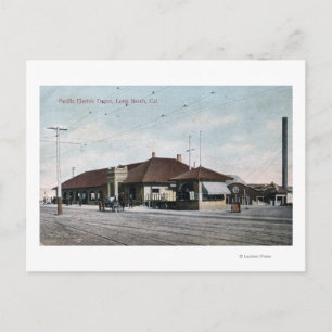 Pacific Electric Railway Depot Vykort