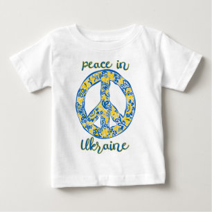 Pacific fredstecken-citat i Ukrainas flagga färg T Shirt
