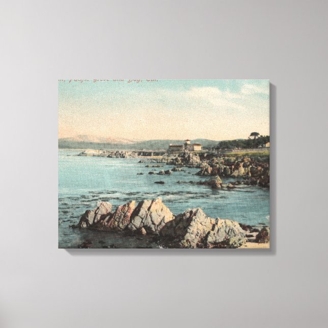 Pacific Grove, CA - Älskare Point, Pacific Canvastryck (Framsida)