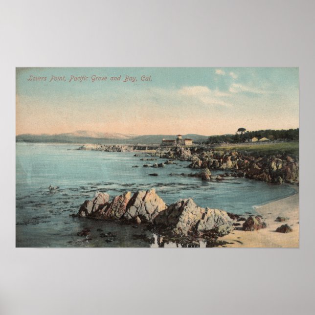 Pacific Grove, CA - Älskare Point, Pacific Poster (Framsidan)