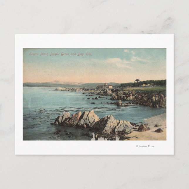 Pacific Grove, CA - Älskare Point, Pacific Vykort (Framsida)