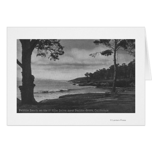 Pacific Grove, CA - Pebble Beach på 17 milenheter Hälsningskort (Framsidan Horizontal)