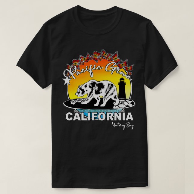 Pacific Grove California Monterey Bay Souvenir T Shirt (Design framsida)