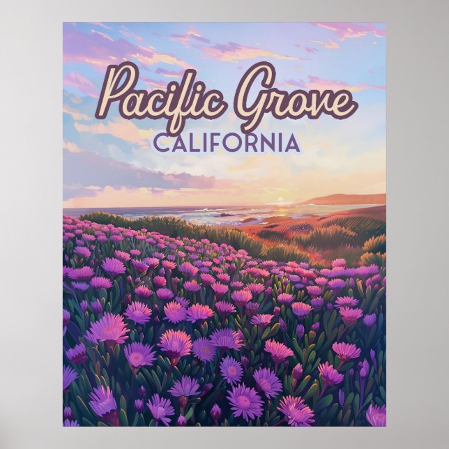 Pacific Grove California Monterey Magic Lila Poster (Framsidan)