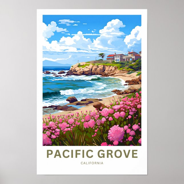Pacific Grove California Travel Skriv ut Poster (Framsidan)