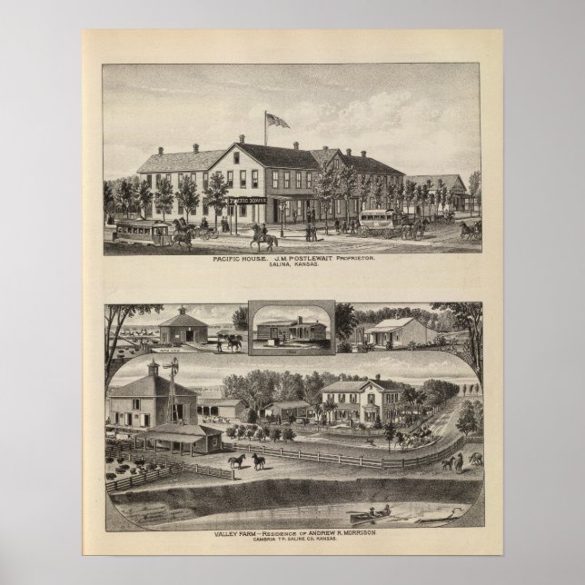 Pacific House, Salina Valley Farm, Kansas Poster (Framsidan)
