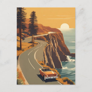Pacific Kusten California Retro Coastal Vykort