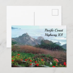 Pacific Kusten Highway 101 California Postcard Helg Vykort
