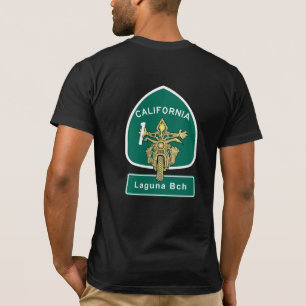Pacific Kusten Highway Biker vid Laguna Beach T Shirt