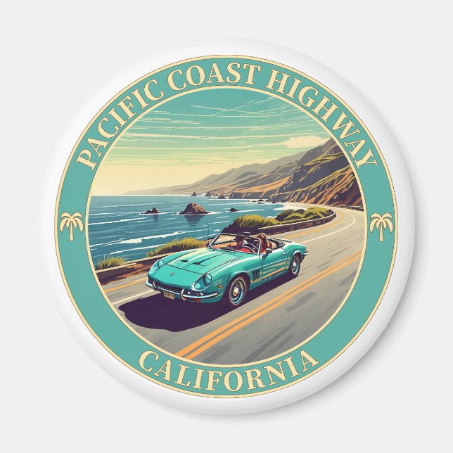 Pacific Kusten Highway California Magnet (Framsidan)