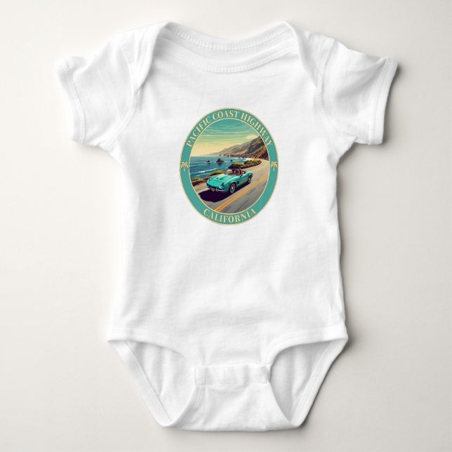 Pacific Kusten Highway California T Shirt (Framsida)