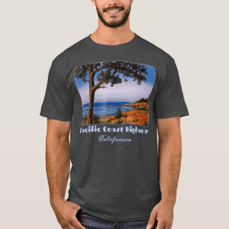 Pacific Kusten Highway Hwy One California Retro T Shirt