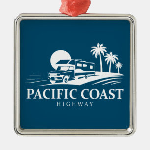 Pacific Kusten Highway Recreational Fordon Julgransprydnad Metall