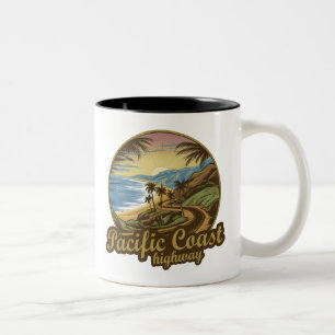 Pacific Kusten Highway Retro Två-Tonad Mugg
