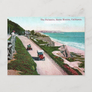 Pacific Kusten Highway, Santa Monica, CA Vintage Vykort