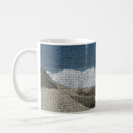 Pacific Kusten Ligcape Photo Beach Vågar Mosaic Kaffemugg