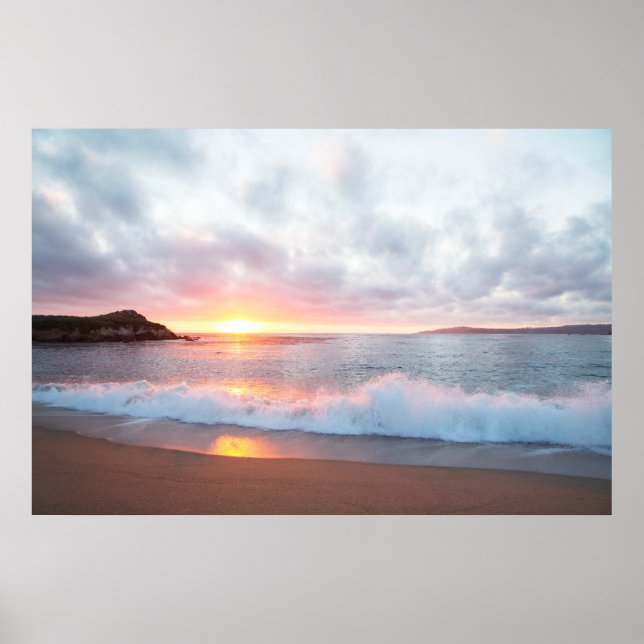 Pacific Kusten Sunset i Monterey, Kalifornien Poster (Framsidan)