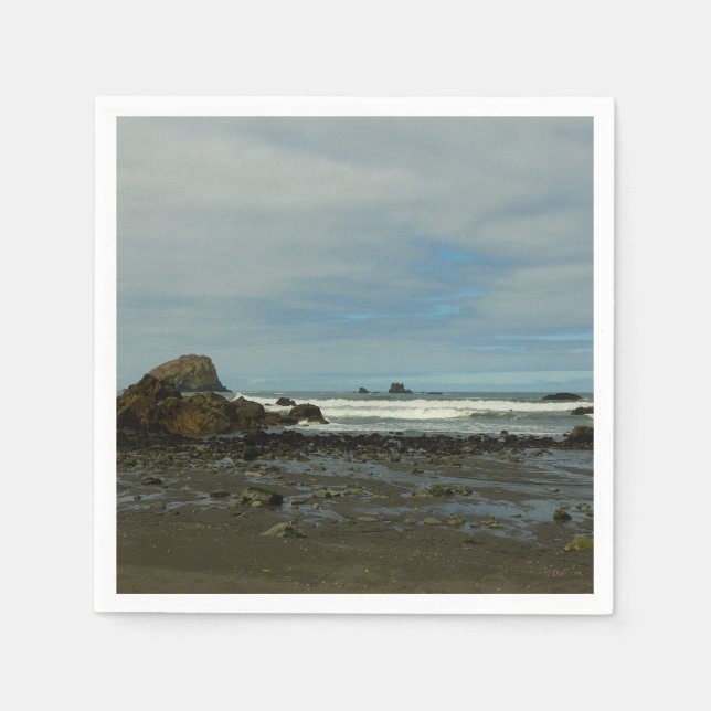 Pacific Kusten vid Redwood National Park Pappersservett (Framsidan)