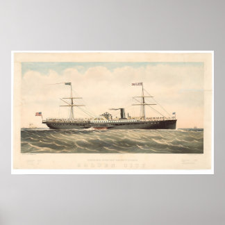 Pacific Mail Steam Frakt Co's Golden City (0640A) Poster