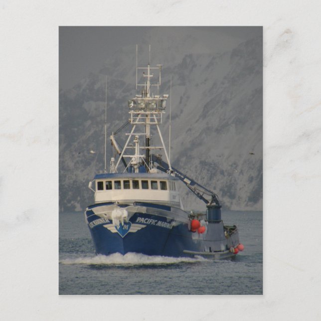 Pacific Mariner with Freezing Spray, Unalaska Isla Vykort (Framsida)