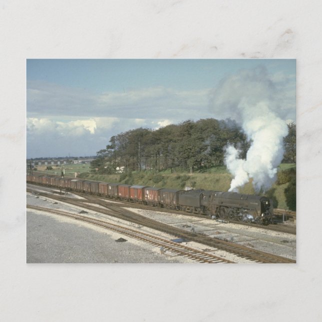 Pacific No. 70010 ger en frakt från Kingmoor Vykort (Framsida)